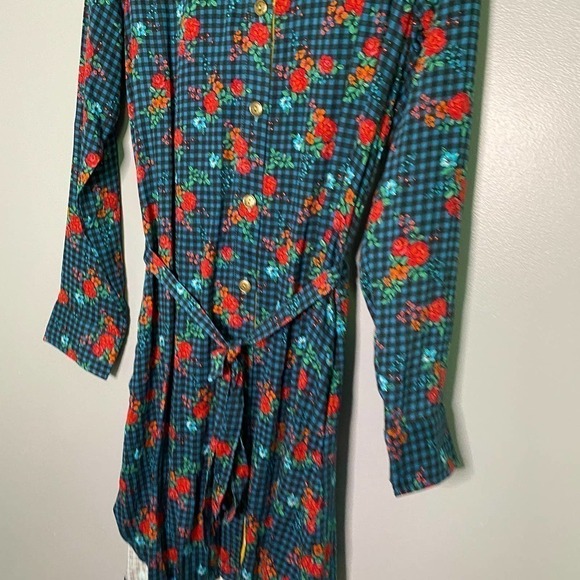 Matilda Jane Checked Floral Print Shirt Dress Size XS - Picture 5 of 9